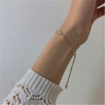 Women Rhodium-Plated Charm Bracelet